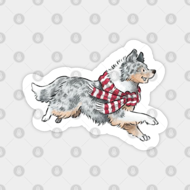 Aussie Shepherd Sticker by Elspeth Rose Design